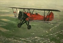 Curtiss "Jenny" above Virginia Ave School